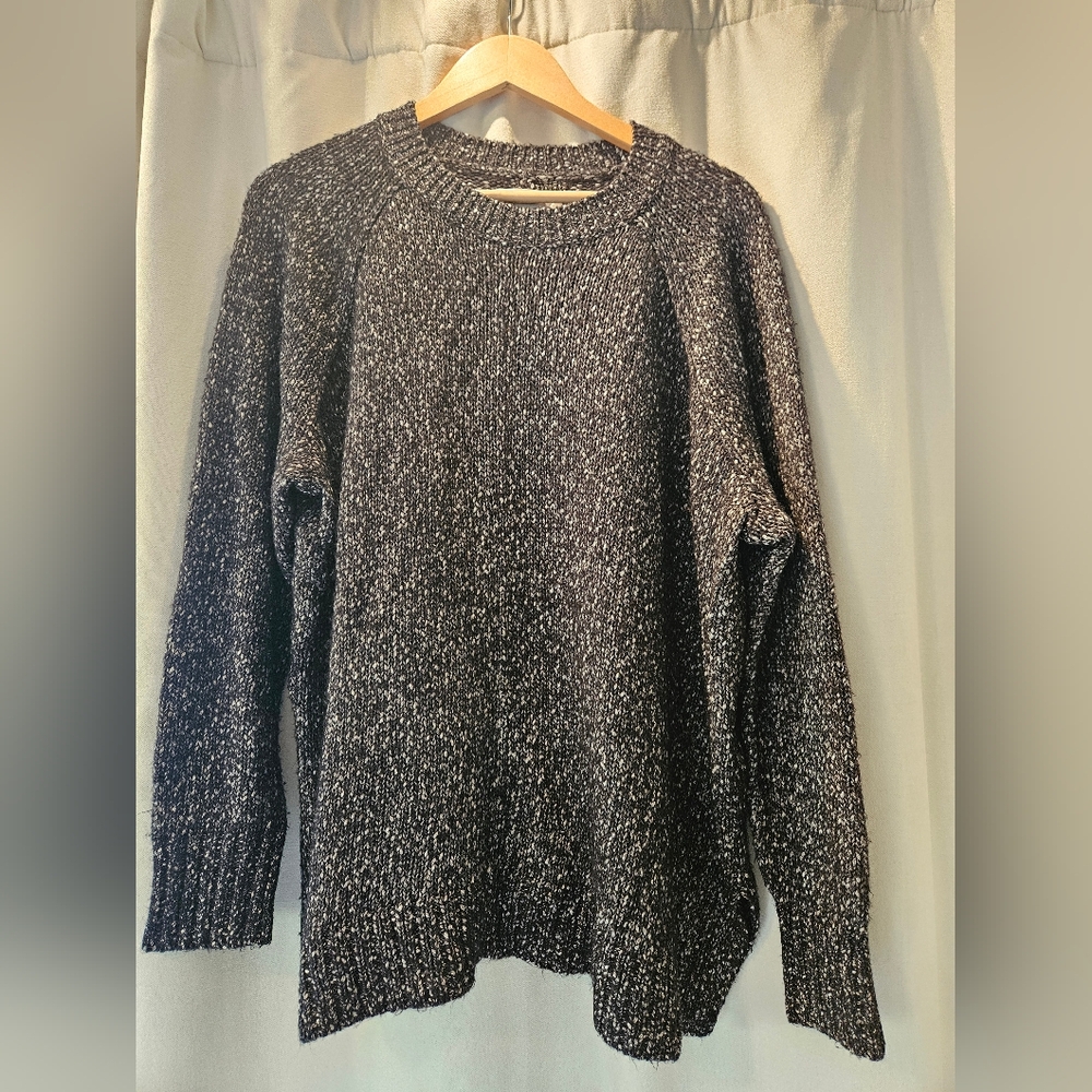 LOFT Black White Sweater XL